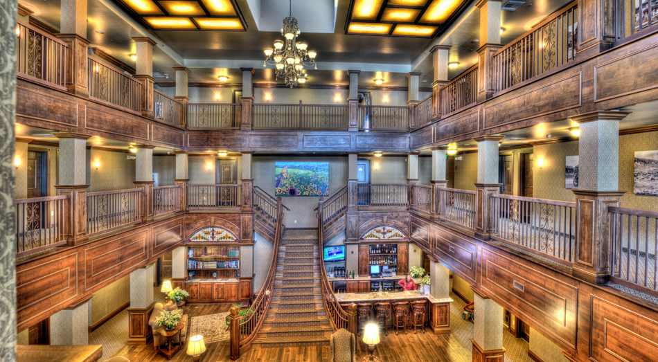 Pagosa Springs Resort Warm and Welcoming Resort Lobby with Wooden Staircase
